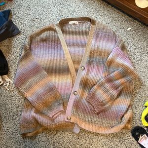 Oversized Rainbow Cardigan